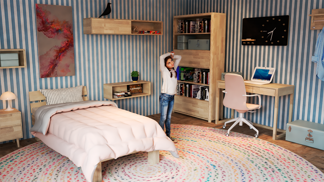 NordicStory Scandinavische bedden in massief eiken stijl