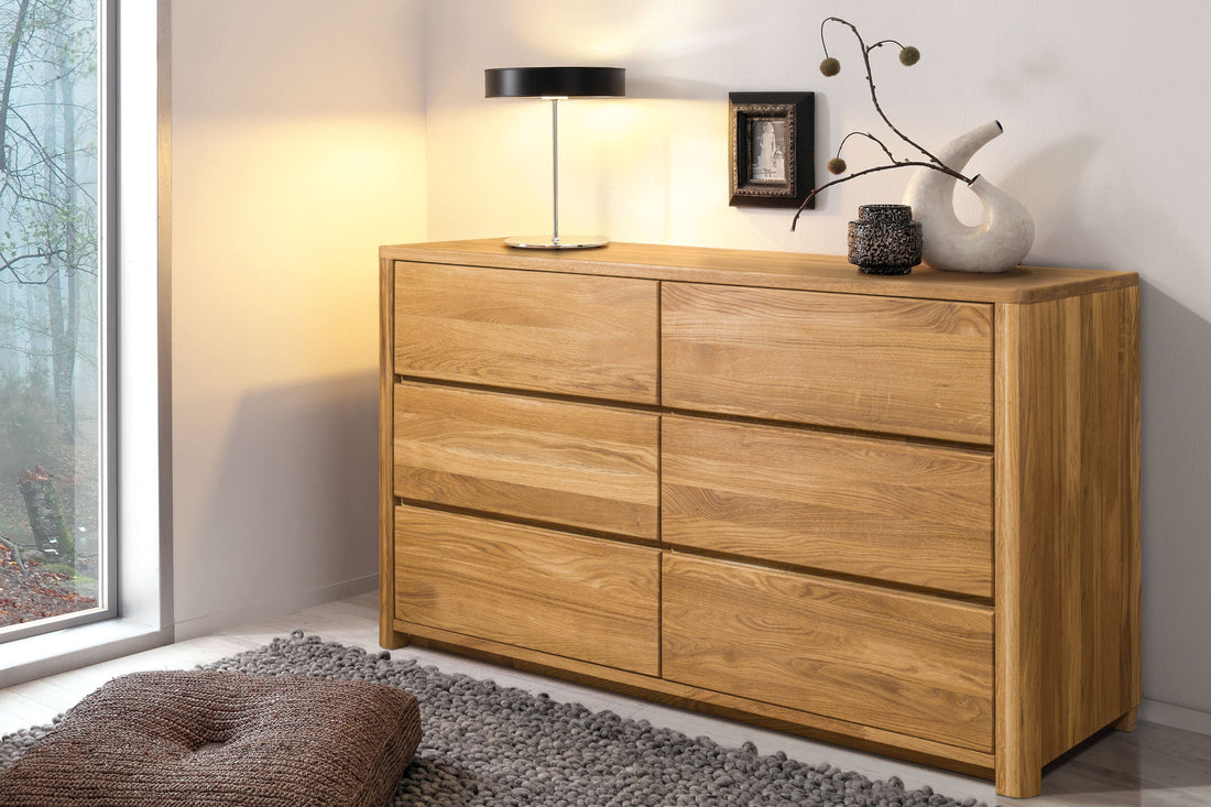 NordicStory houten ladekast, eiken dressoir