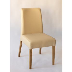 Set van 2 of 4 Malaga eetkamerstoelen, frame van massief eiken, bekleding beige | NordicStory