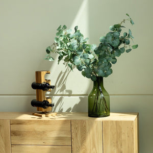 NordicStory Alma eikenhouten wijnrek, wijnstandaard voor 4 flessen