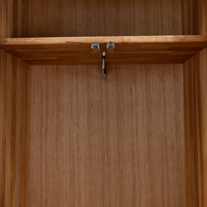 NordicStory 2-deurs kledingkast in massief eiken Geneva, 60 x 45 x 200 cm.