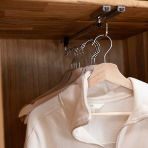 NordicStory 2-deurs kledingkast in massief eiken Geneva, 60 x 45 x 200 cm.