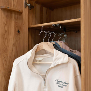 NordicStory 2-deurs kledingkast in massief eiken Geneva, 60 x 45 x 200 cm.