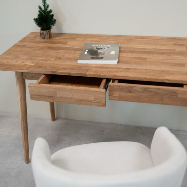 NordicStory Escandi 1 massief eiken bureau 140 x 60 x 75 cm.