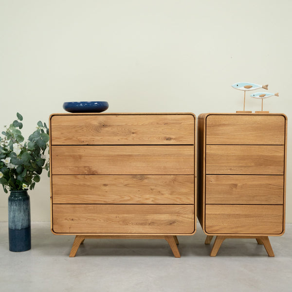 Ladekast in massief eiken Geneva 2 Ladekast met 4 laden Roble.Store NordicStory