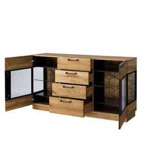 LoftStory Dressoir eikenhout Mozaik 47 170 x 42 x 90 cm.