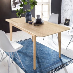 NordicStory France uitschuifbare eettafel in massief eiken 120-160 x 80 x 75 cm.