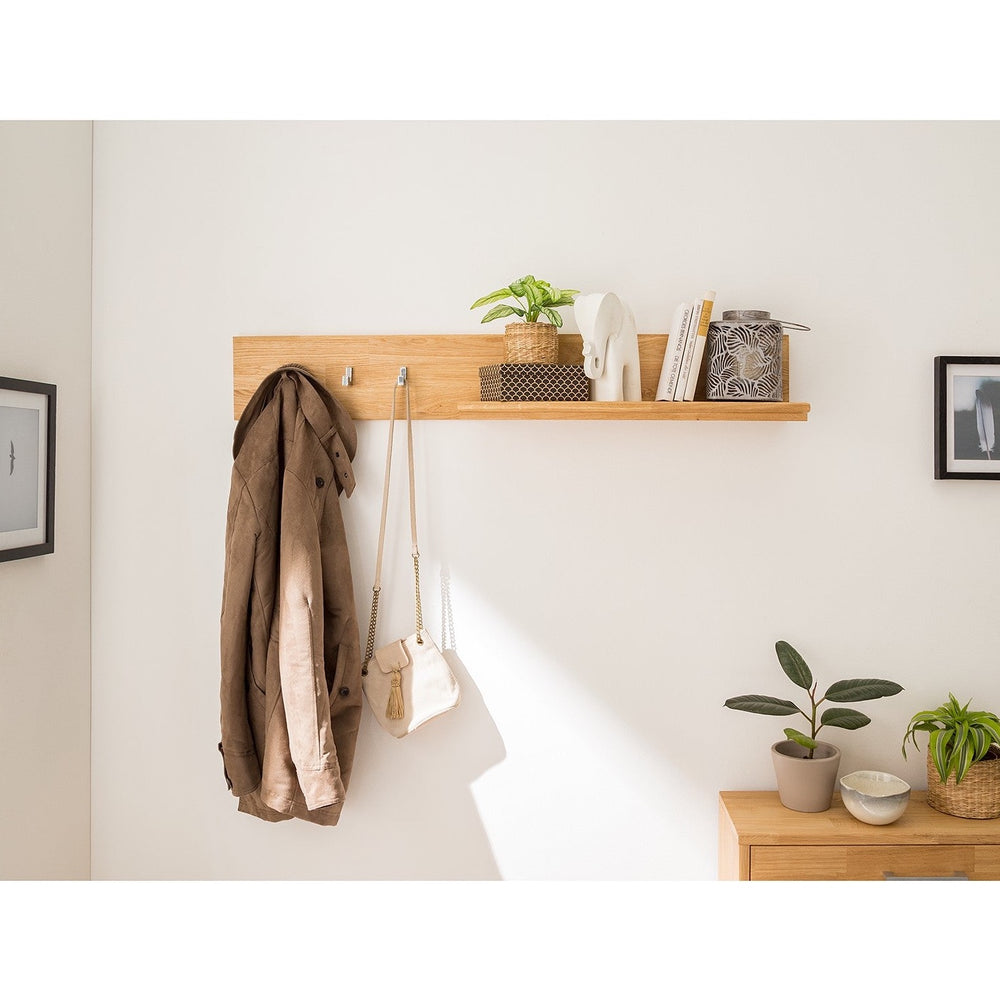 Eiken wandkapstok Arizona, 120 x 21 x 18 cm | NordicStory