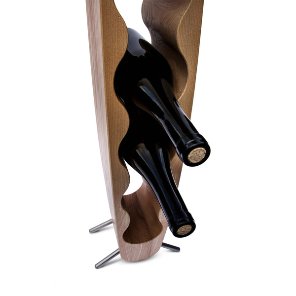 Handgemaakt eiken wijnrek EGG, wijnstandaard voor 7 flessenRoble.Store