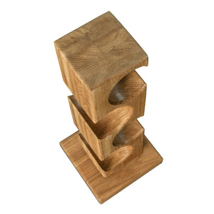 NordicStory Alma eikenhouten wijnrek, wijnstandaard voor 4 flessen