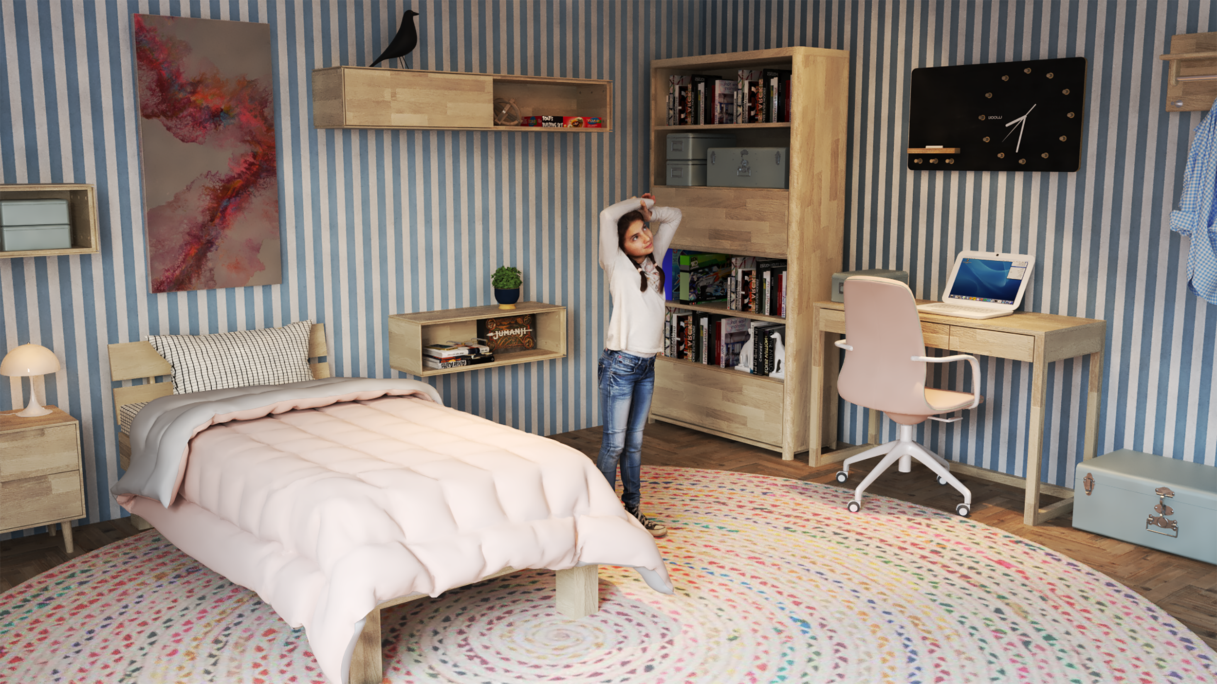 NordicStory Scandinavische bedden in massief eiken stijl