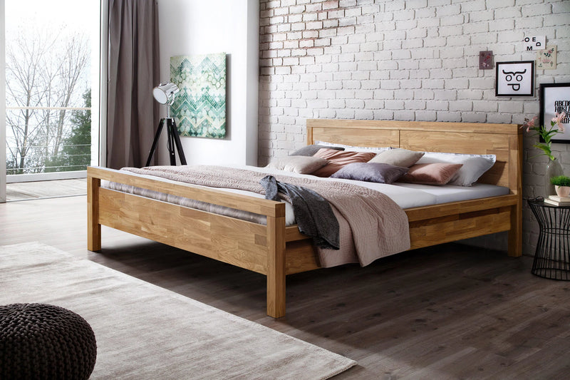 NordicStory Scandinavisch massief eiken slaapkamerbed