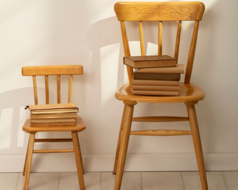 Vintage houten stoelen