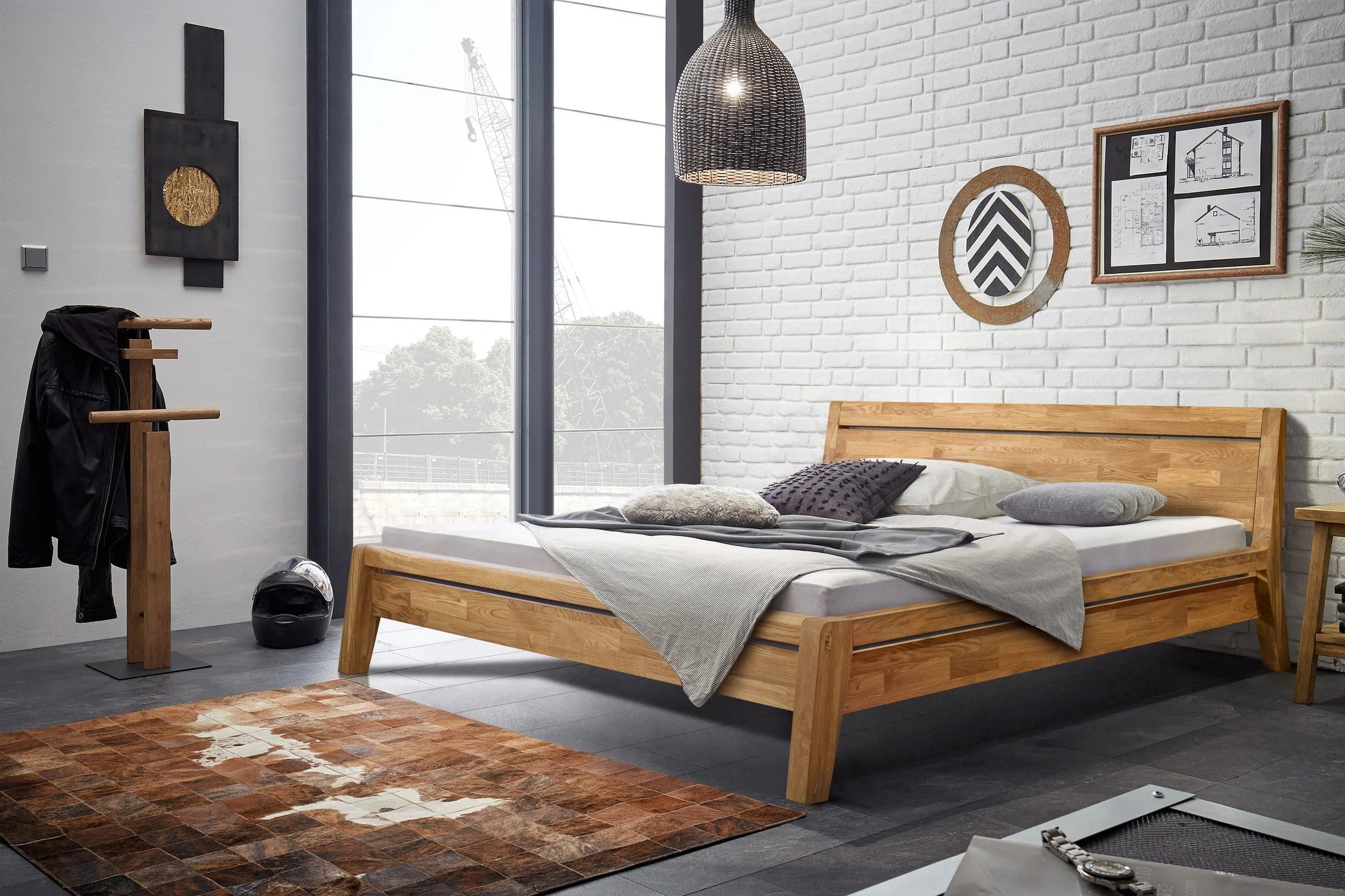 NordicStory Scandinavische bedden in massief eiken stijl