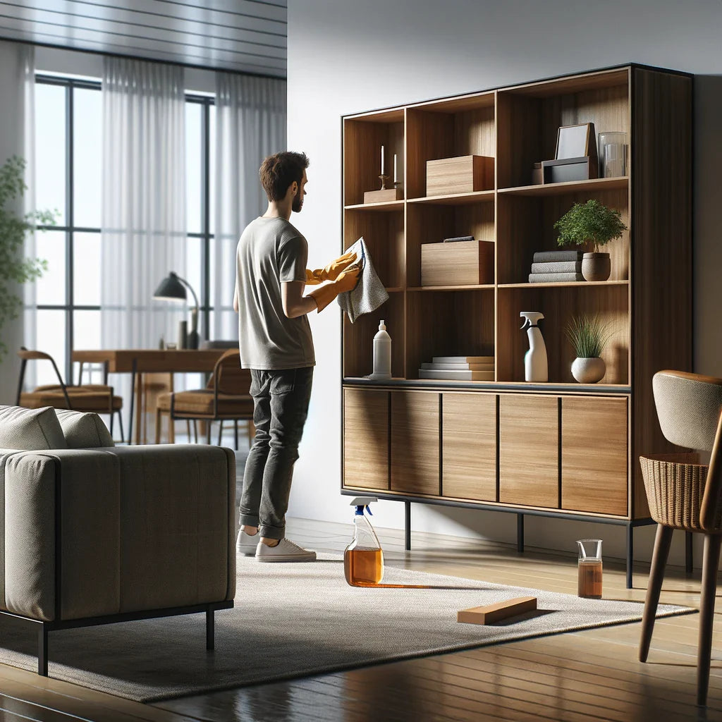 Houten vitrinekasten schoonmaken