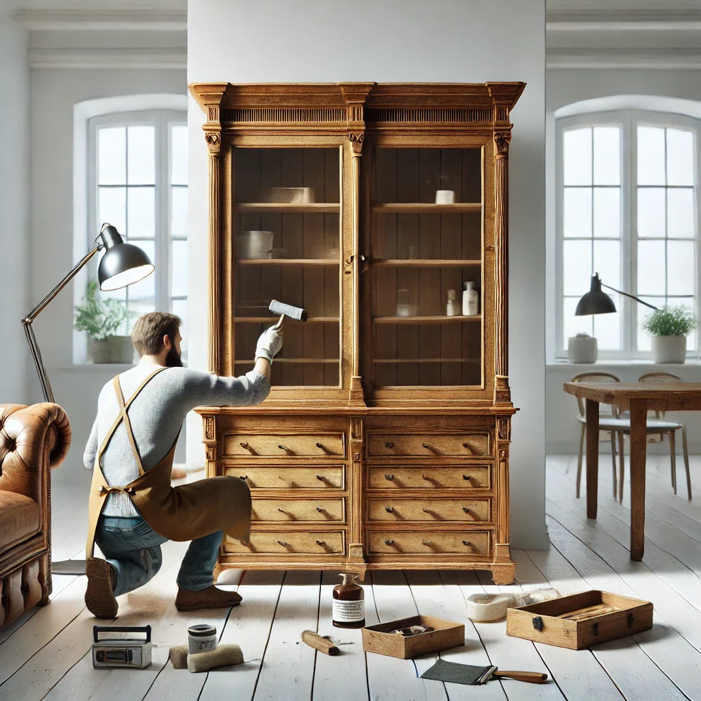 Hoe restaureer je een antieke houten vitrinekast
