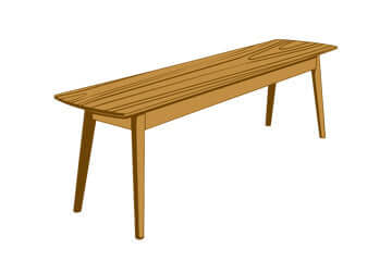 Banken, schoenenrekken, houten kapstokken