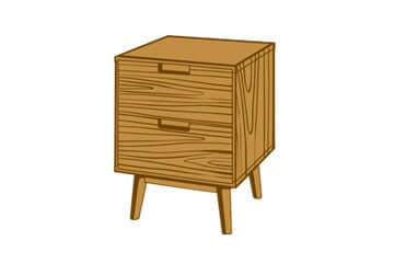 Nachtkastjes in eiken massief hout