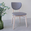 Set van 2 of 4 Nova eetkamerstoelen, massief gebleekt eiken frame | NordicStory