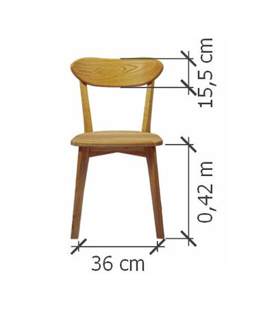 Set van 2 of 4 massief eiken eetkamerstoelen Isku | NordicStory