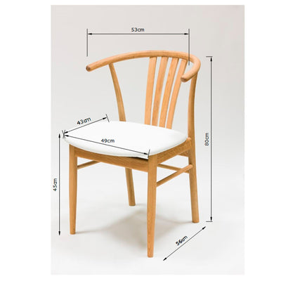 Set van 2 of 4 Dagmar massief eiken eetkamerstoelen, zwart gestoffeerd | VESKOR
