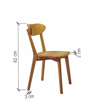 Set van 2 of 4 massief eiken eetkamerstoelen Isku | NordicStory