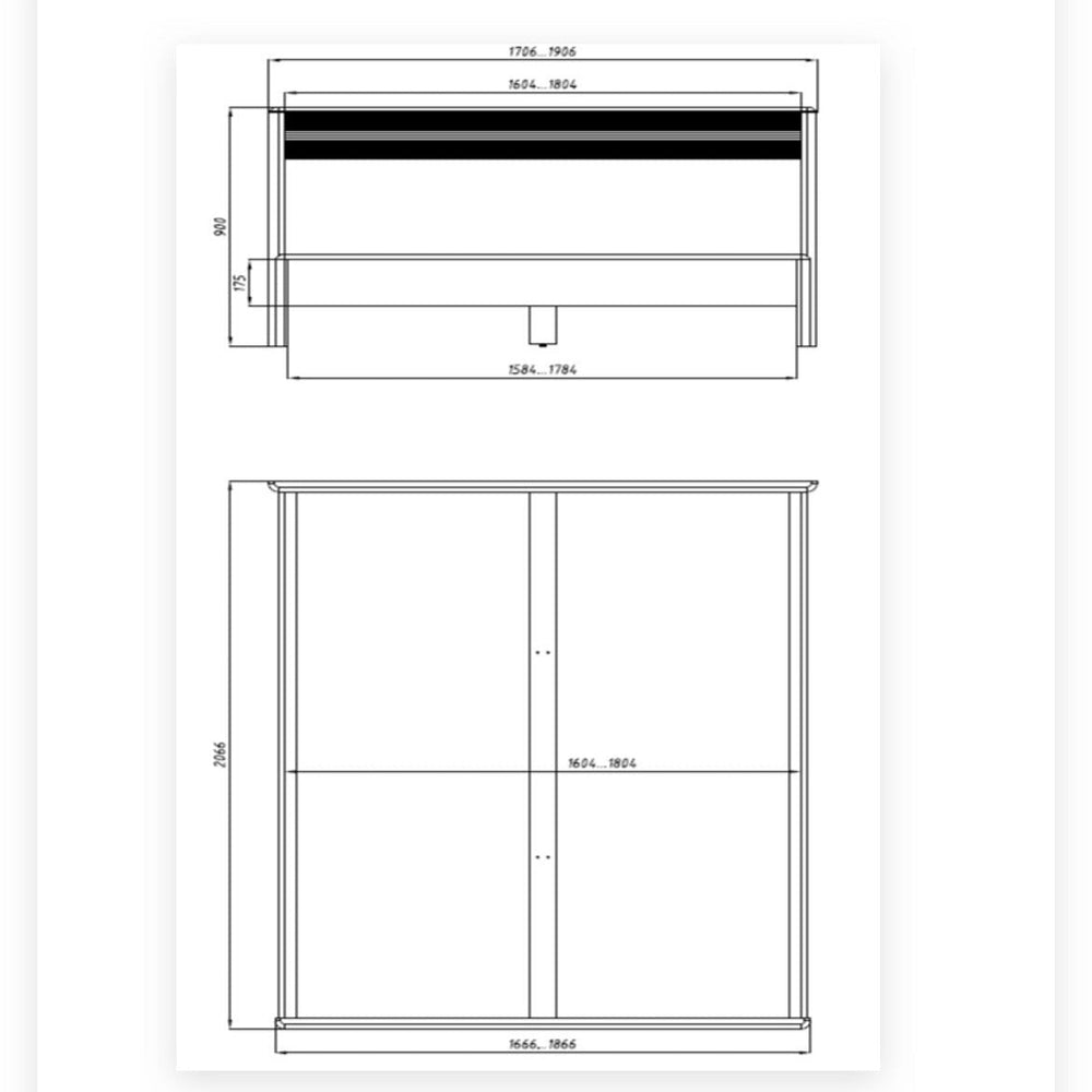 Oxford massief eiken tweepersoonsbed, 160x200 cm / 180x200 cm | NordicStory