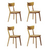 Set van 2 of 4 massief eiken eetkamerstoelen Diana | NordicStory