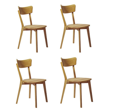 Set van 2 of 4 massief eiken eetkamerstoelen Diana | NordicStory