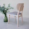 Set van 2 of 4 Nova eetkamerstoelen, massief gebleekt eiken frame | NordicStory