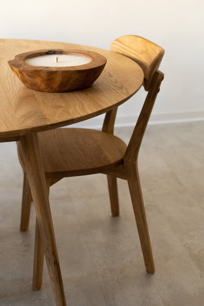 Set van 2 of 4 massief eiken eetkamerstoelen Isku | NordicStory