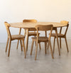 Set van 2 of 4 massief eiken eetkamerstoelen Isku | NordicStory
