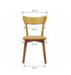 Set van 2 of 4 massief eiken eetkamerstoelen Diana | NordicStory