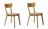 Set van 2 of 4 massief eiken eetkamerstoelen Diana | NordicStory