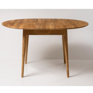 Ronde uitschuifbare eettafel in massief eiken Escandi 3, 100-130 x 100 x 75 cm | NordicStory