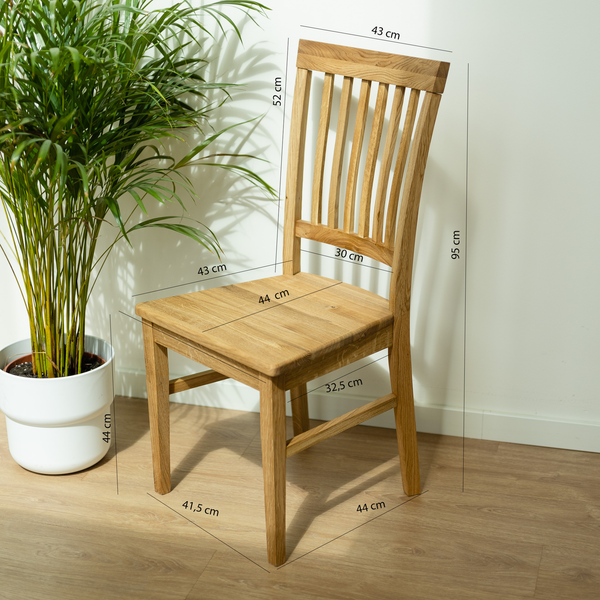 Set van 2 of 4 massief eikenhouten eetkamerstoelen Provance | VESKOR