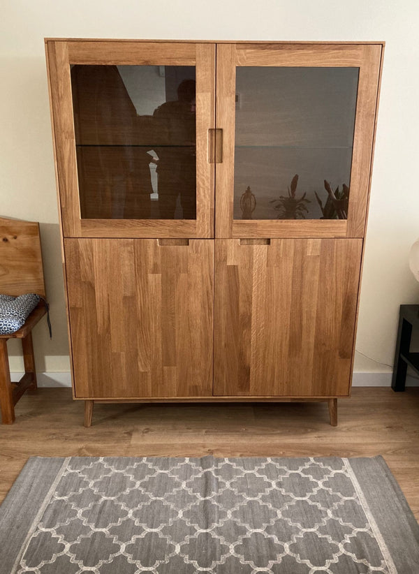 Eiken garderobekast Escandi 3, 120 x 45 x 155 cm | NordicStory