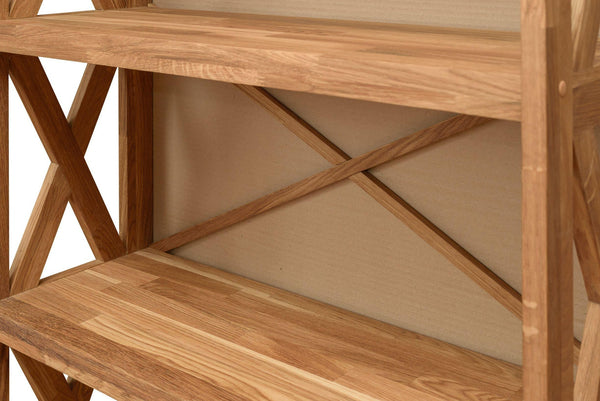 Boekenrek van massief eikenhout Royal | NordicStory