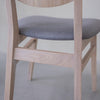 Set van 2 of 4 Nova eetkamerstoelen, massief gebleekt eiken frame | NordicStory