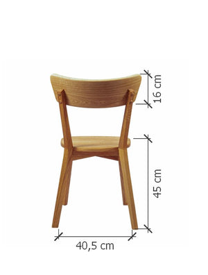 Set van 2 of 4 massief eiken eetkamerstoelen Diana | NordicStory