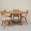 Set van 2 of 4 Lucas massief eiken eetkamerstoelen, bekleed in grijs of beige | VESKOR