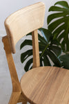 Set van 2 of 4 massief eiken eetkamerstoelen Diana | NordicStory