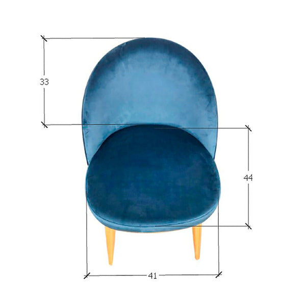 Set van 2 of 4 Clara eetkamerstoelen, frame van massief eiken, bekleding in Monako Blue | NordicStory