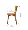 Set van 2 of 4 massief eiken eetkamerstoelen Diana | NordicStory