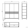 Eiken massief houten kledingkast Oxford 4