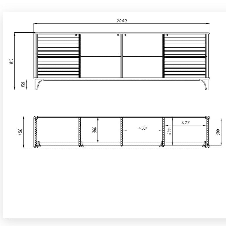 NordicStory Dressoir Ladekast in massief eiken Oxford 4