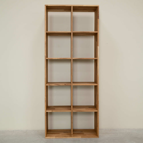 Massief eiken boekenkast Regal 10, 76 x 35 x 187 cm | NordicStory