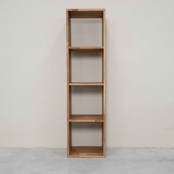 Boekenkast Regal 4, massief eiken boekenkast, 39 x 35 x 150 cm, NordicStory