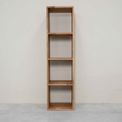 Boekenkast Regal 4, massief eiken boekenkast, 39 x 35 x 150 cm, NordicStory