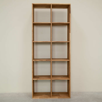 Massief eiken boekenkast Regal 10, 76 x 35 x 187 cm | NordicStory